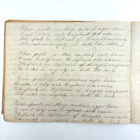 1857 Penmanship Practice Notebook with Unusual Sentences and Poignant Misspellings