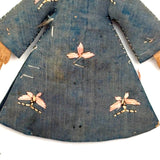 Tiny Hand-painted Asian Doll with Embroidered Butterflies and Wonderful Hands