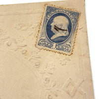 Small c. 1840s Paper Lace Valentine with (Much Faded) Handwritten Message and Original Envelop