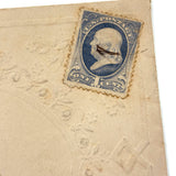 Small c. 1840s Paper Lace Valentine with (Much Faded) Handwritten Message and Original Envelop