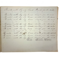 1857 Penmanship Practice Notebook with Unusual Sentences and Poignant Misspellings