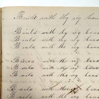 1857 Penmanship Practice Notebook with Unusual Sentences and Poignant Misspellings