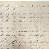 1857 Penmanship Practice Notebook with Unusual Sentences and Poignant Misspellings