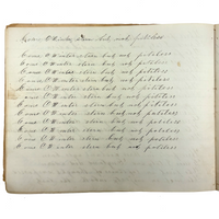 1857 Penmanship Practice Notebook with Unusual Sentences and Poignant Misspellings