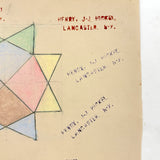 Henry Hickel's Perfect Graphite and Crayon Star, 1913, Lancaster NY