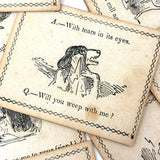 Very Scarce Early (c. 1860s) McLaughlin Brothers Comical Conversation Cards, Food For Fun!