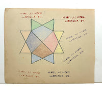 Henry Hickel's Perfect Graphite and Crayon Star, 1913, Lancaster NY