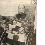 Wicker Wheelchair, Big Bow, Folky Afgan, In the Garden, Wonderful Antique RPPC Portrait