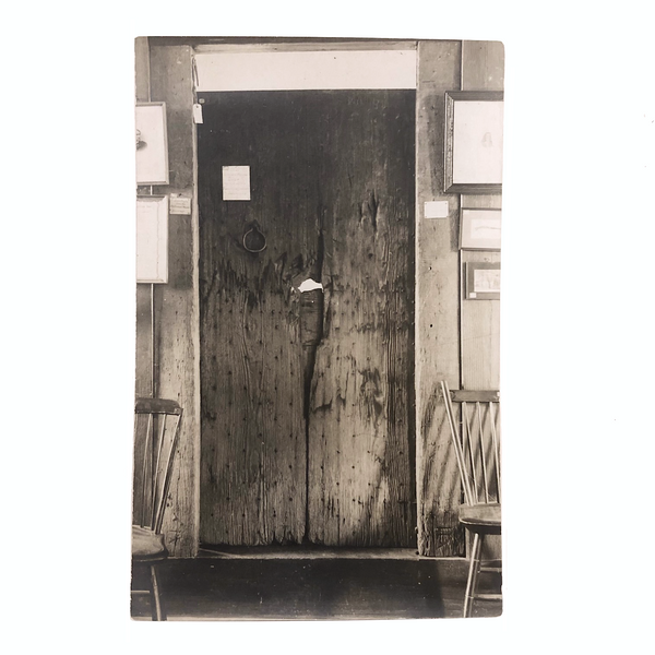 Very Old Batten Door, Earlyish 20th C. Real Photo Postcard