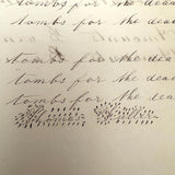 1857 Penmanship Practice Notebook with Unusual Sentences and Poignant Misspellings