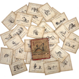 Very Scarce Early (c. 1860s) McLaughlin Brothers Comical Conversation Cards, Food For Fun!