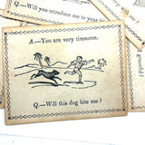 Very Scarce Early (c. 1860s) McLaughlin Brothers Comical Conversation Cards, Food For Fun!