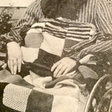 Wicker Wheelchair, Big Bow, Folky Afgan, In the Garden, Wonderful Antique RPPC Portrait