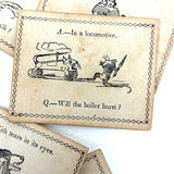 Very Scarce Early (c. 1860s) McLaughlin Brothers Comical Conversation Cards, Food For Fun!