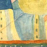 Fantastically Colorful 19th C. American Tall Ship Watercolor in Period Frame