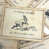 Very Scarce Early (c. 1860s) McLaughlin Brothers Comical Conversation Cards, Food For Fun!