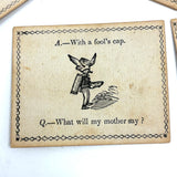 Very Scarce Early (c. 1860s) McLaughlin Brothers Comical Conversation Cards, Food For Fun!
