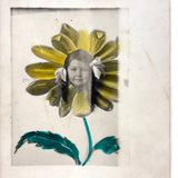 SOLD Flower Face, Unusual and New Favorite Ever Hand-colored Real Photo Postcard, c. 1910