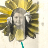 SOLD Flower Face, Unusual and New Favorite Ever Hand-colored Real Photo Postcard, c. 1910
