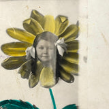 SOLD Flower Face, Unusual and New Favorite Ever Hand-colored Real Photo Postcard, c. 1910