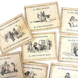 Very Scarce Early (c. 1860s) McLaughlin Brothers Comical Conversation Cards, Food For Fun!