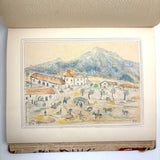 Charming Pair of 1959-1964 European Travel Sketchbooks Loaded with Mounted Colored Pencil Drawings