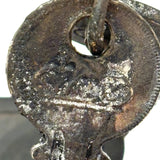 Tower Doors to Roof, Mysterious Old Handmade Copper Key Fob with Blackened Yale Keys
