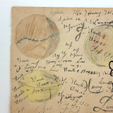 Spheres, with Mill House on Reverse, Henry Hinkel Graphite, 1913 Crayon and Ink Drawing with Writing All Over