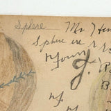Spheres, with Mill House on Reverse, Henry Hinkel Graphite, 1913 Crayon and Ink Drawing with Writing All Over
