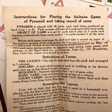 Very Scarce and Excellent Rayo Card Co. Rainbow Pyramid Solitaire Game, 1907