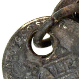 Tower Doors to Roof, Mysterious Old Handmade Copper Key Fob with Blackened Yale Keys