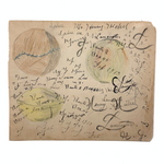 Spheres, with Mill House on Reverse, Henry Hinkel Graphite, 1913 Crayon and Ink Drawing with Writing All Over