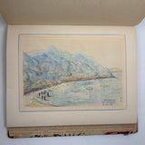 Charming Pair of 1959-1964 European Travel Sketchbooks Loaded with Mounted Colored Pencil Drawings