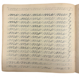 Me, Me, Me, On and On and On, Mabel's 1883 Single Letter and Short Word Penmanship Notebook
