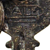 Tower Doors to Roof, Mysterious Old Handmade Copper Key Fob with Blackened Yale Keys