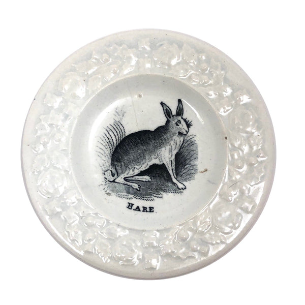19th. C. Staffordshire Transferware Hare Plate
