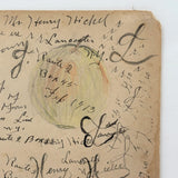 Spheres, with Mill House on Reverse, Henry Hinkel Graphite, 1913 Crayon and Ink Drawing with Writing All Over