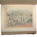 Charming Pair of 1959-1964 European Travel Sketchbooks Loaded with Mounted Colored Pencil Drawings