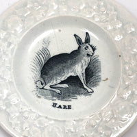 19th. C. Staffordshire Transferware Hare Plate