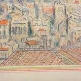 Charming Pair of 1959-1964 European Travel Sketchbooks Loaded with Mounted Colored Pencil Drawings