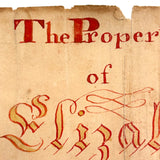 1831 Pennsylvania Frakur Bookplate, Property of Elizabeth Moller