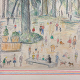 Charming Pair of 1959-1964 European Travel Sketchbooks Loaded with Mounted Colored Pencil Drawings