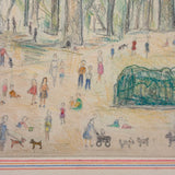 Charming Pair of 1959-1964 European Travel Sketchbooks Loaded with Mounted Colored Pencil Drawings