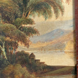 c. Mid 19th Century Hudson River School Oil on Canvas Landscape Fragment, Framed as Found