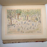 Charming Pair of 1959-1964 European Travel Sketchbooks Loaded with Mounted Colored Pencil Drawings