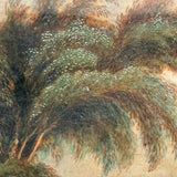 c. Mid 19th Century Hudson River School Oil on Canvas Landscape Fragment, Framed as Found