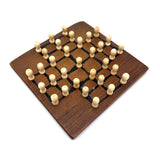 Sweet Small Hand-painted Folk Art Solitaire Jumping Game Board