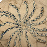 Early Folded Paper Valentine with Ink and Watercolor Torch and Quiver of Arrows