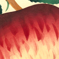 Dappled Apple, Antique Theorem Watercolor on Watermarked Paper