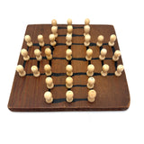 Sweet Small Hand-painted Folk Art Solitaire Jumping Game Board